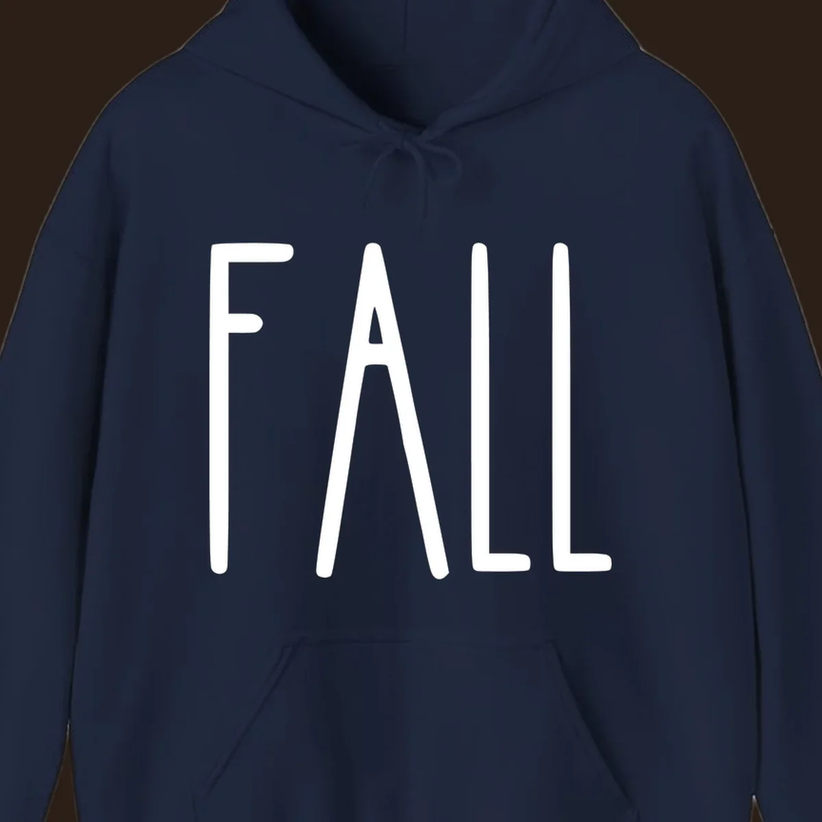 Fall season text design with white lettering on a dark background.
