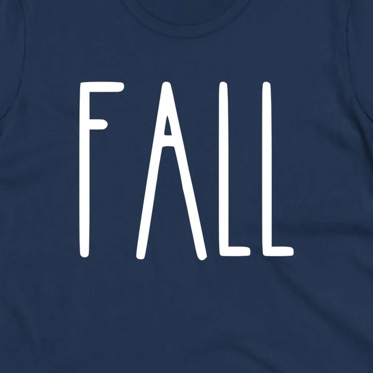 Fall season text design with white lettering on a dark background.