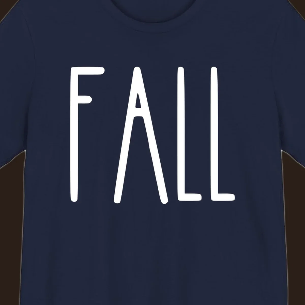 Fall season text design with white lettering on a dark background.