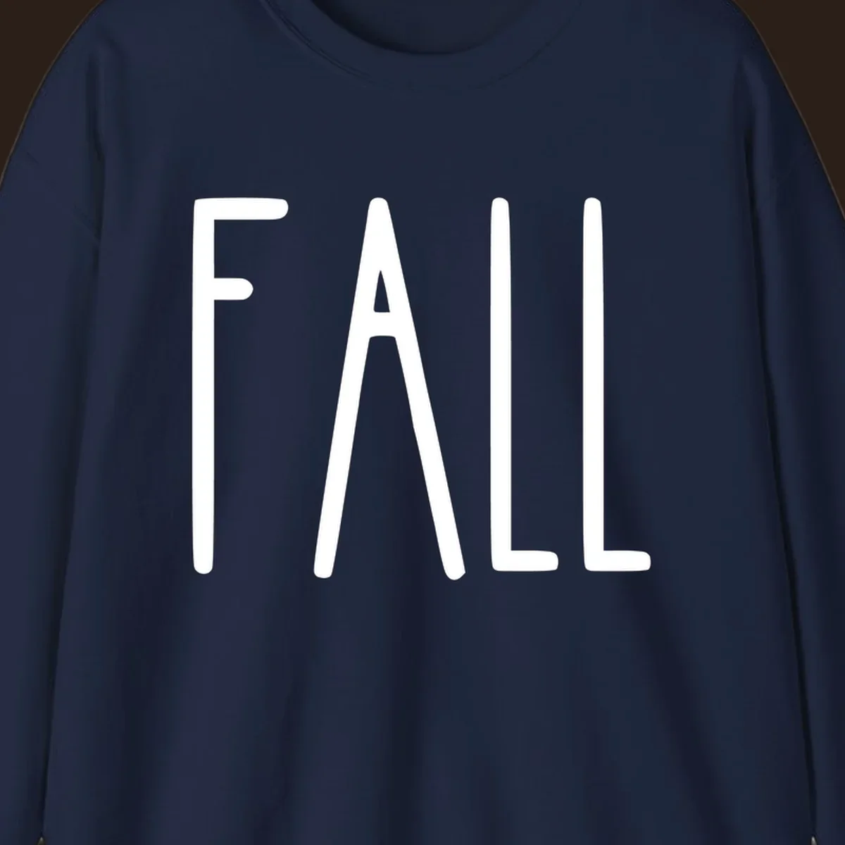 Fall season text design with white lettering on a dark background.