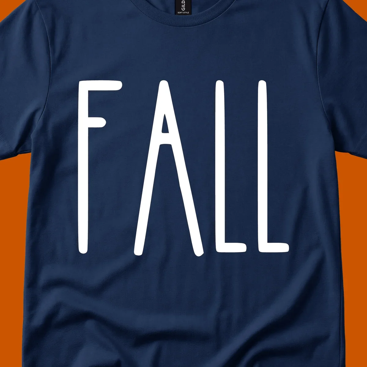 Fall season text design with white lettering on a dark background.