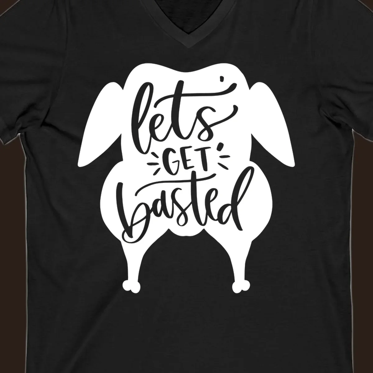 Lets Get Basted Turkey Thanksgiving illustration