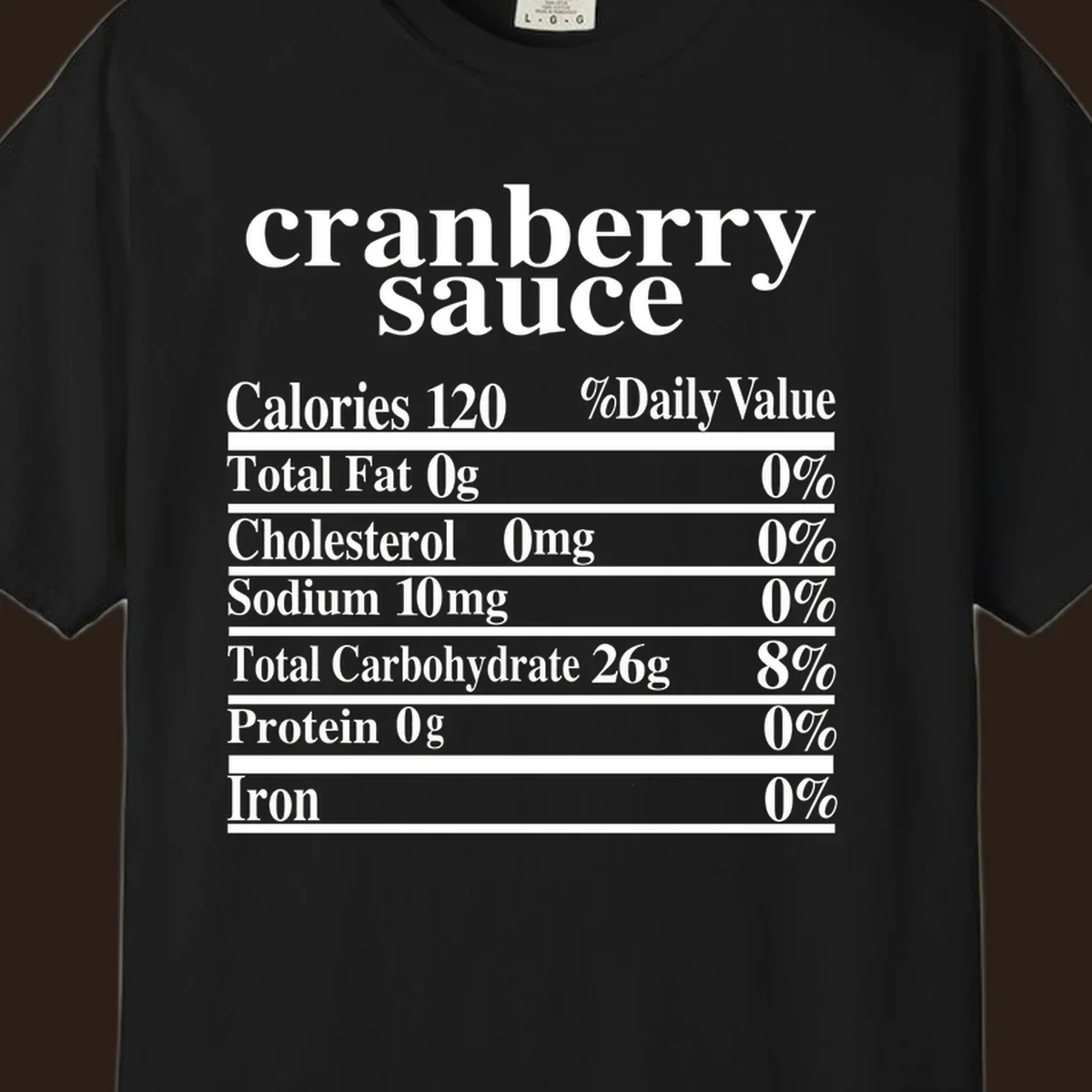 Cranberry sauce nutrition facts label design