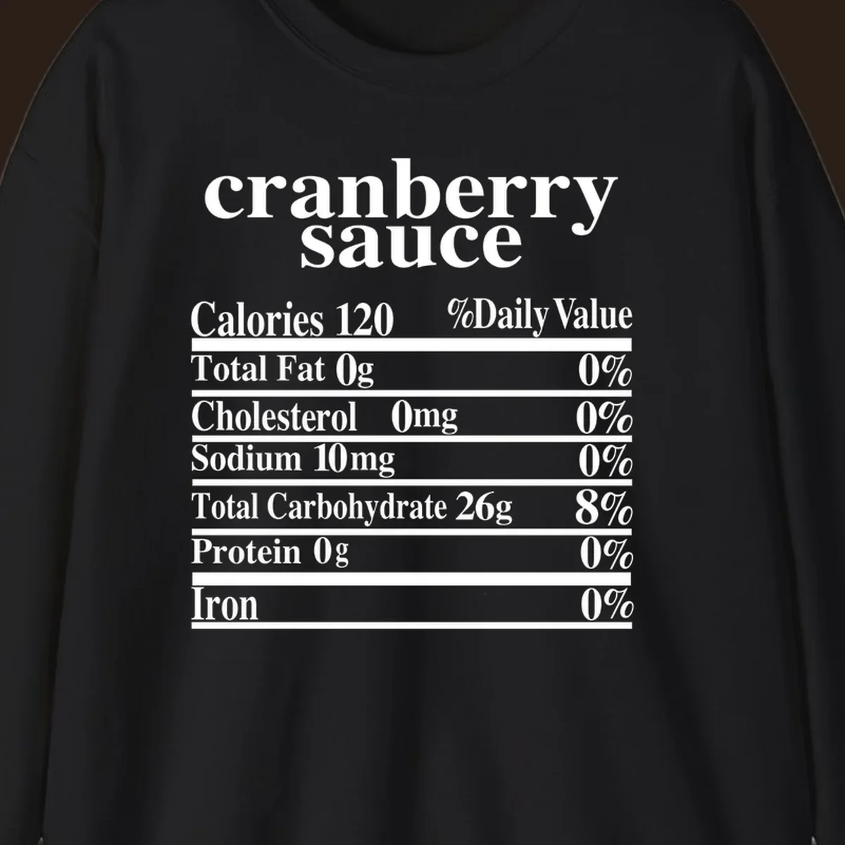 Cranberry sauce nutrition facts label design