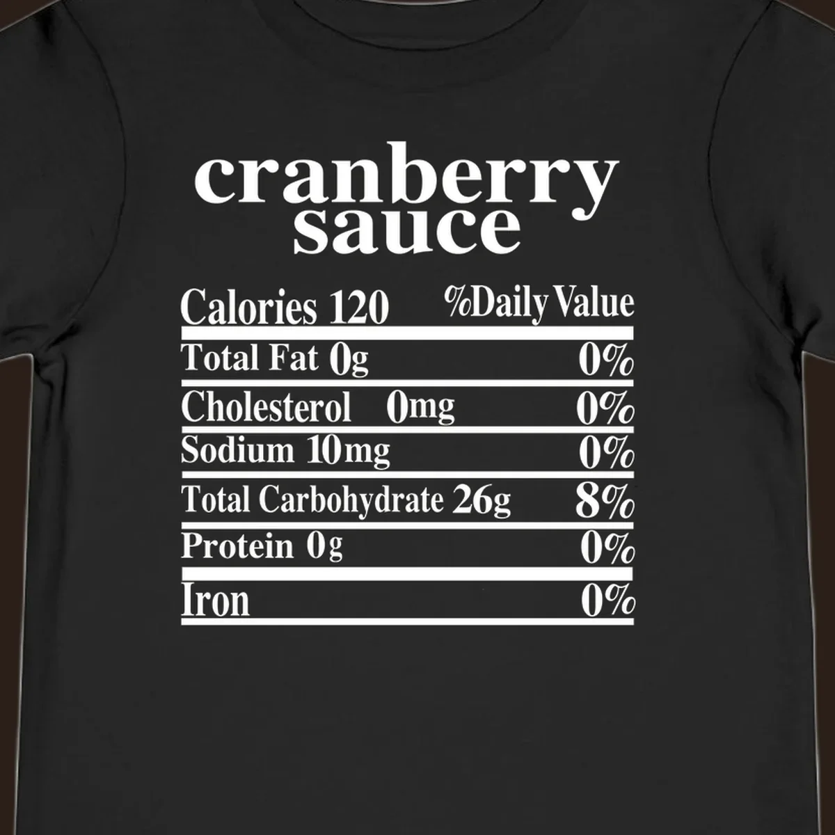 Cranberry sauce nutrition facts label design