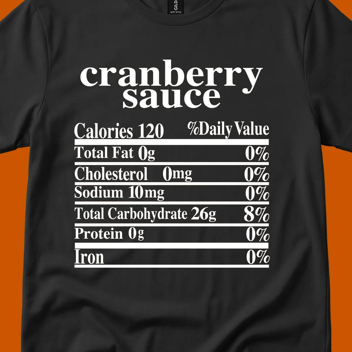 Cranberry sauce nutrition facts label design
