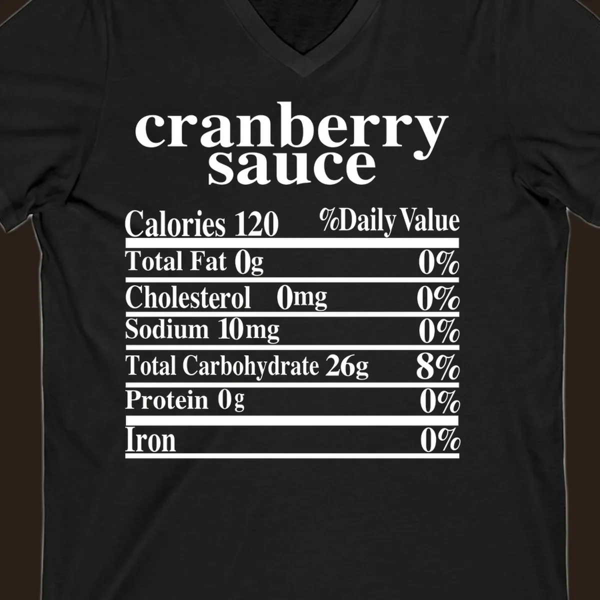 Cranberry sauce nutrition facts label design