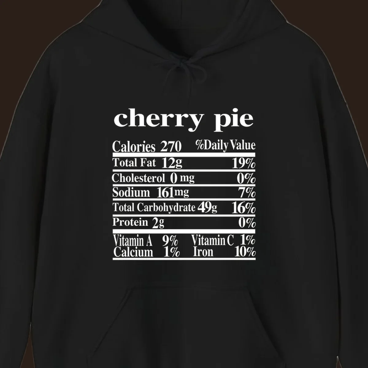 Cherry pie nutrition facts label design