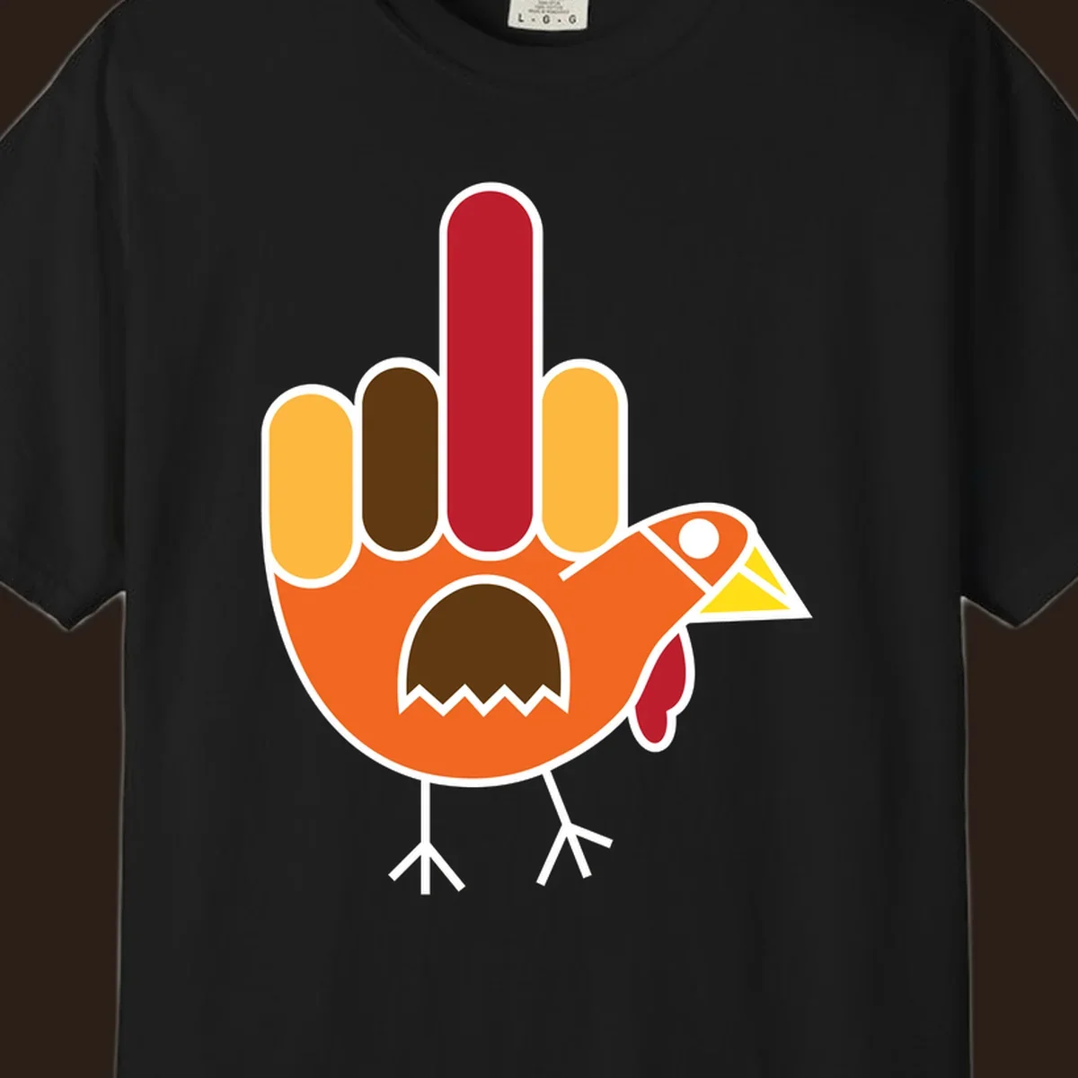 Thanksgiving turkey hand gesture illustration