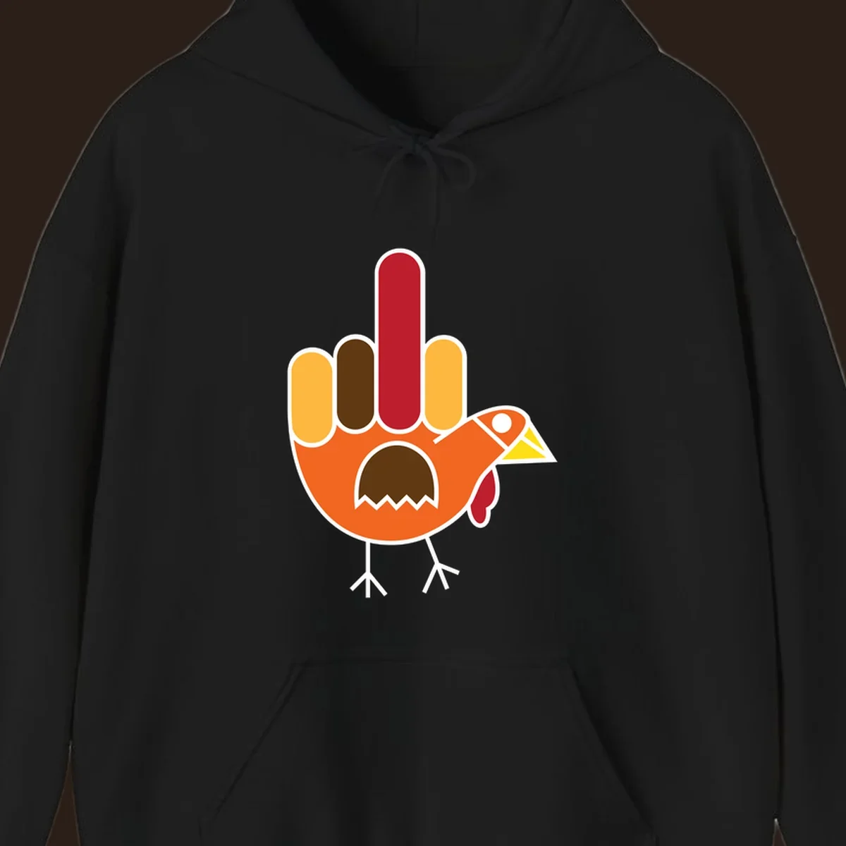 Thanksgiving turkey hand gesture illustration