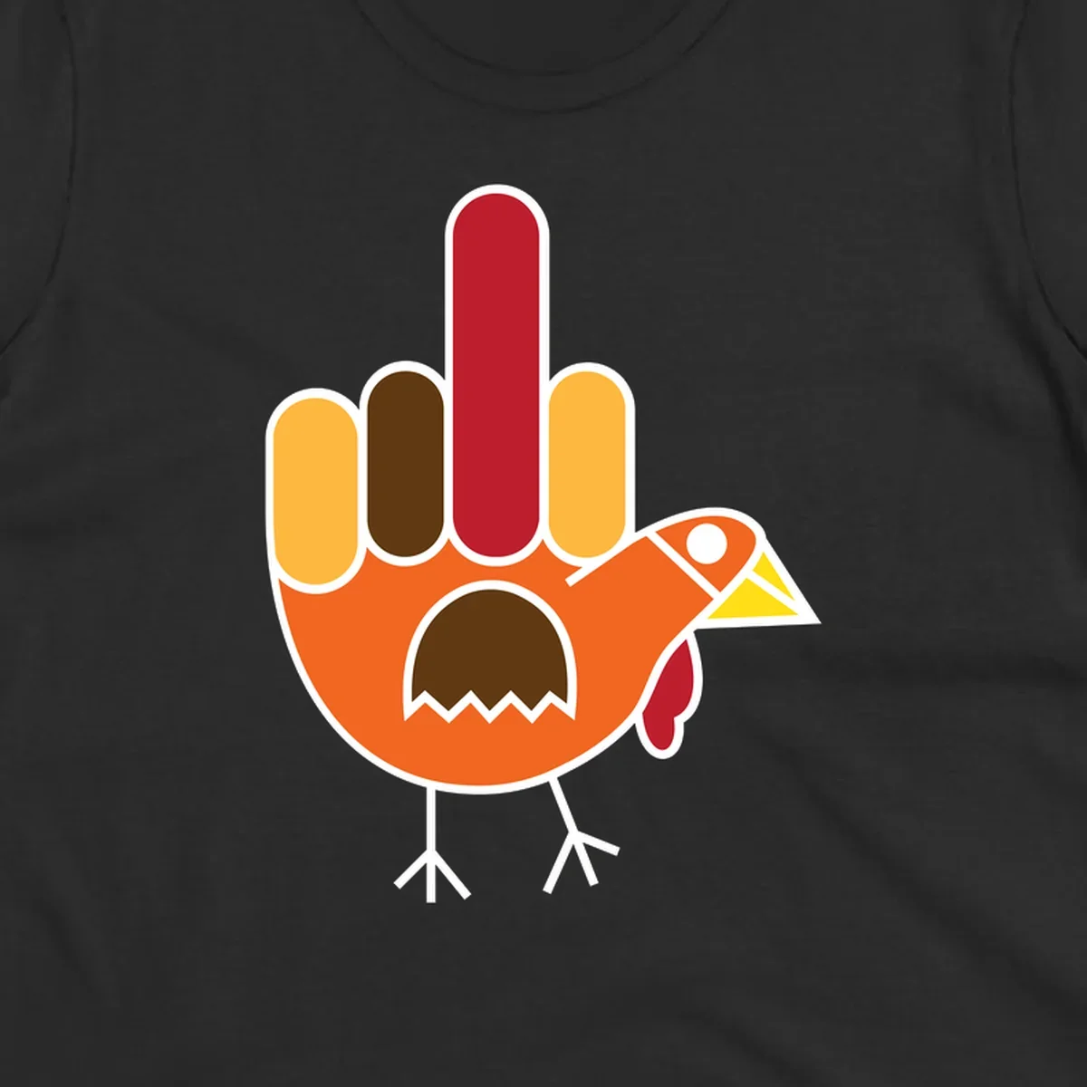 Thanksgiving turkey hand gesture illustration