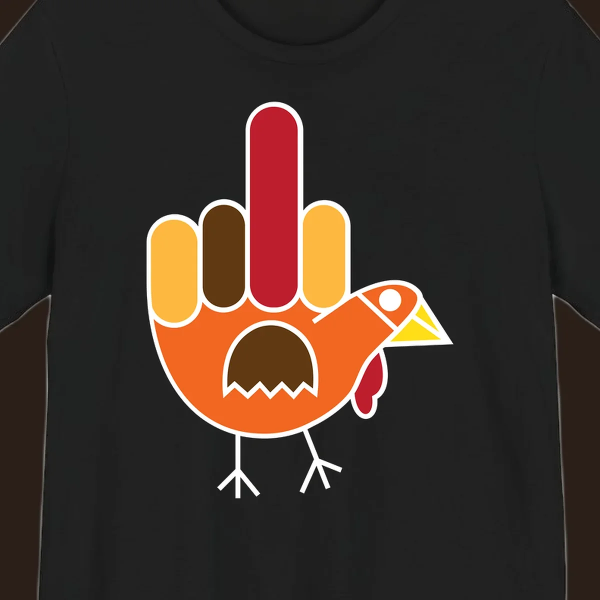 Thanksgiving turkey hand gesture illustration