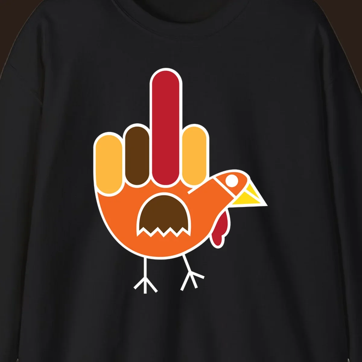 Thanksgiving turkey hand gesture illustration