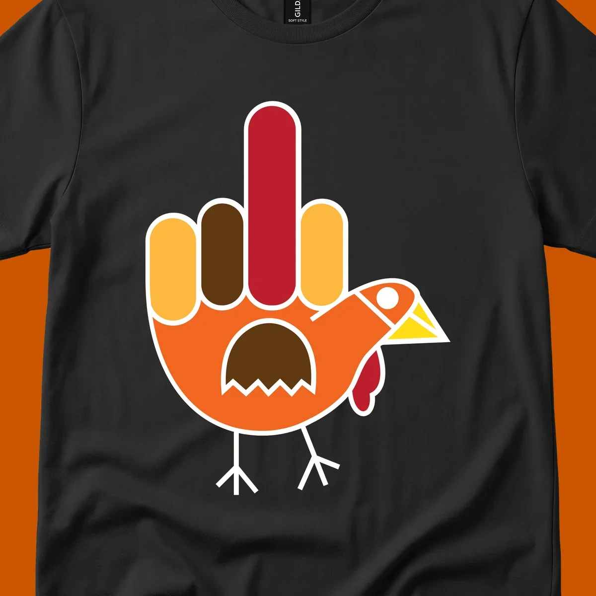 Thanksgiving turkey hand gesture illustration