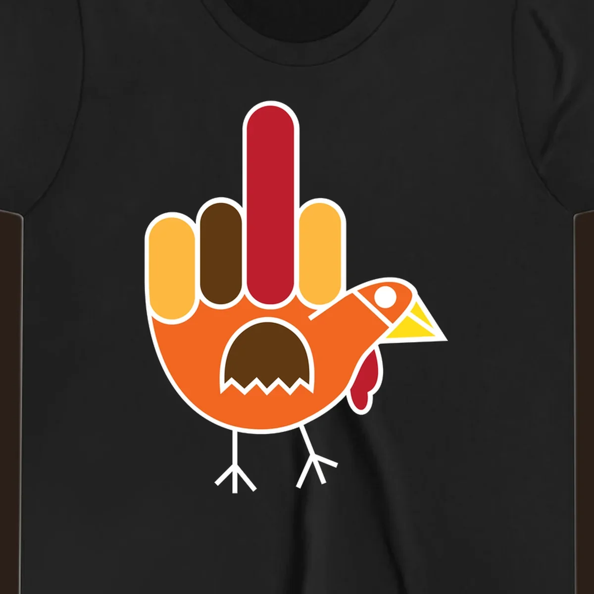 Thanksgiving turkey hand gesture illustration