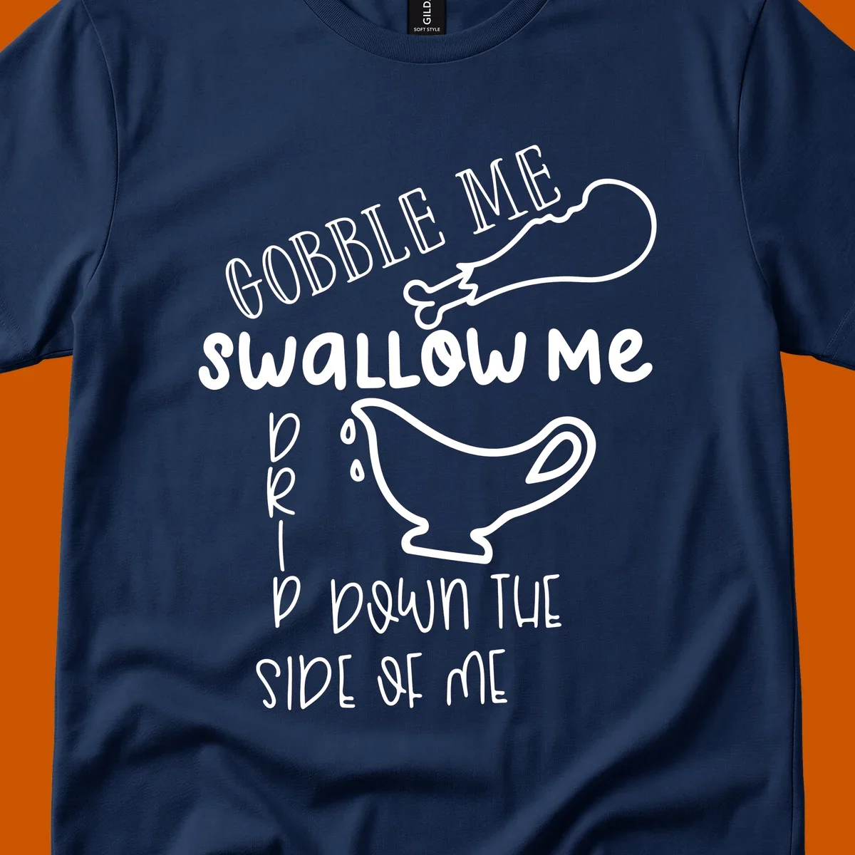 Gravy me down Thanksgiving shirt with turkey leg and gravy boat.