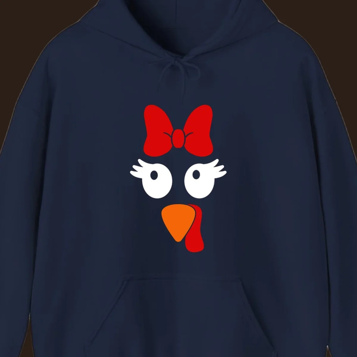 Cute turkey face with bow graphic for Thanksgiving shirt