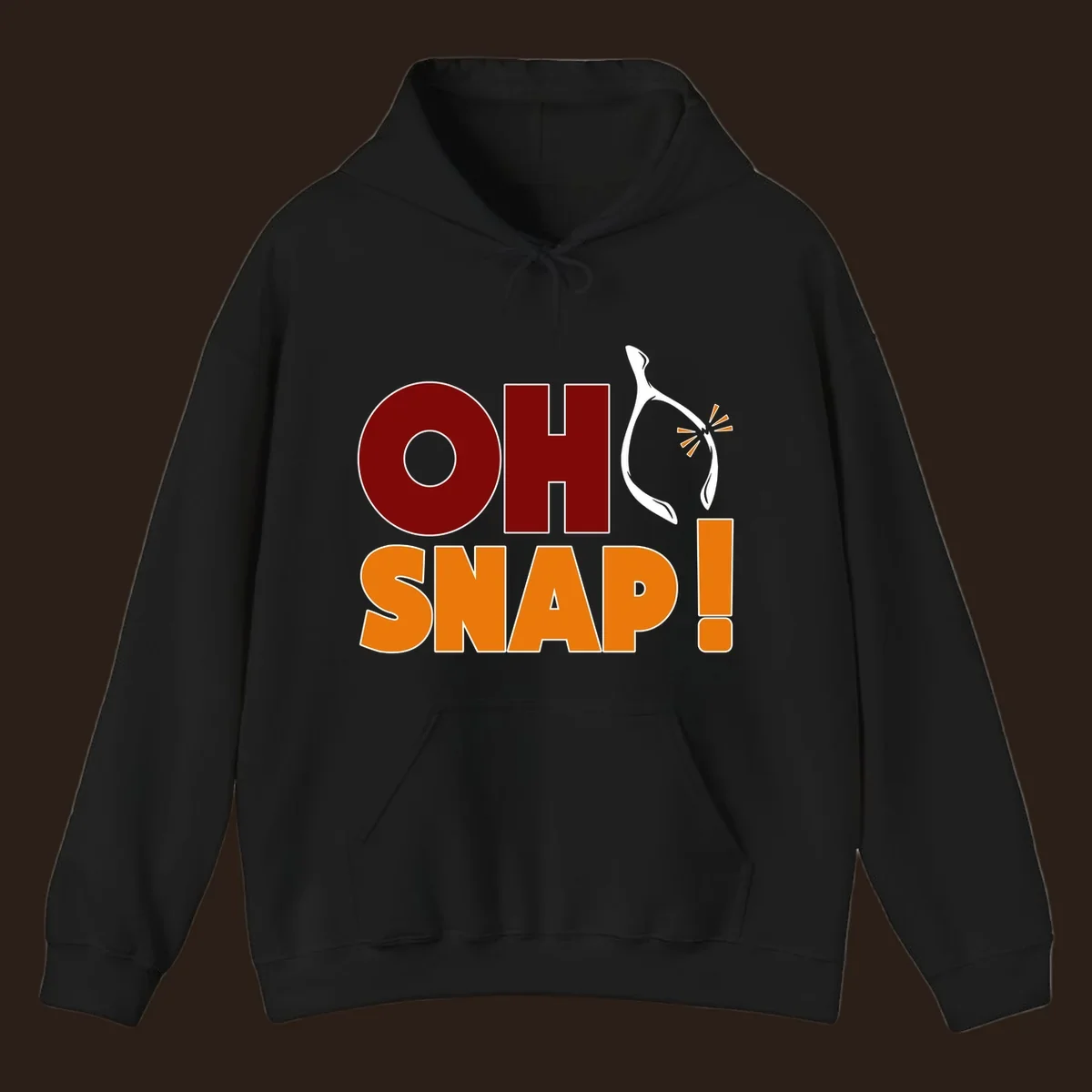 Oh snap wishbone breaking text graphic for Thanksgiving.