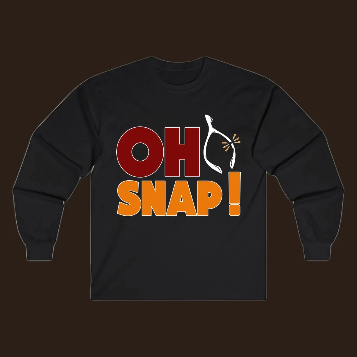 Oh snap wishbone breaking text graphic for Thanksgiving.