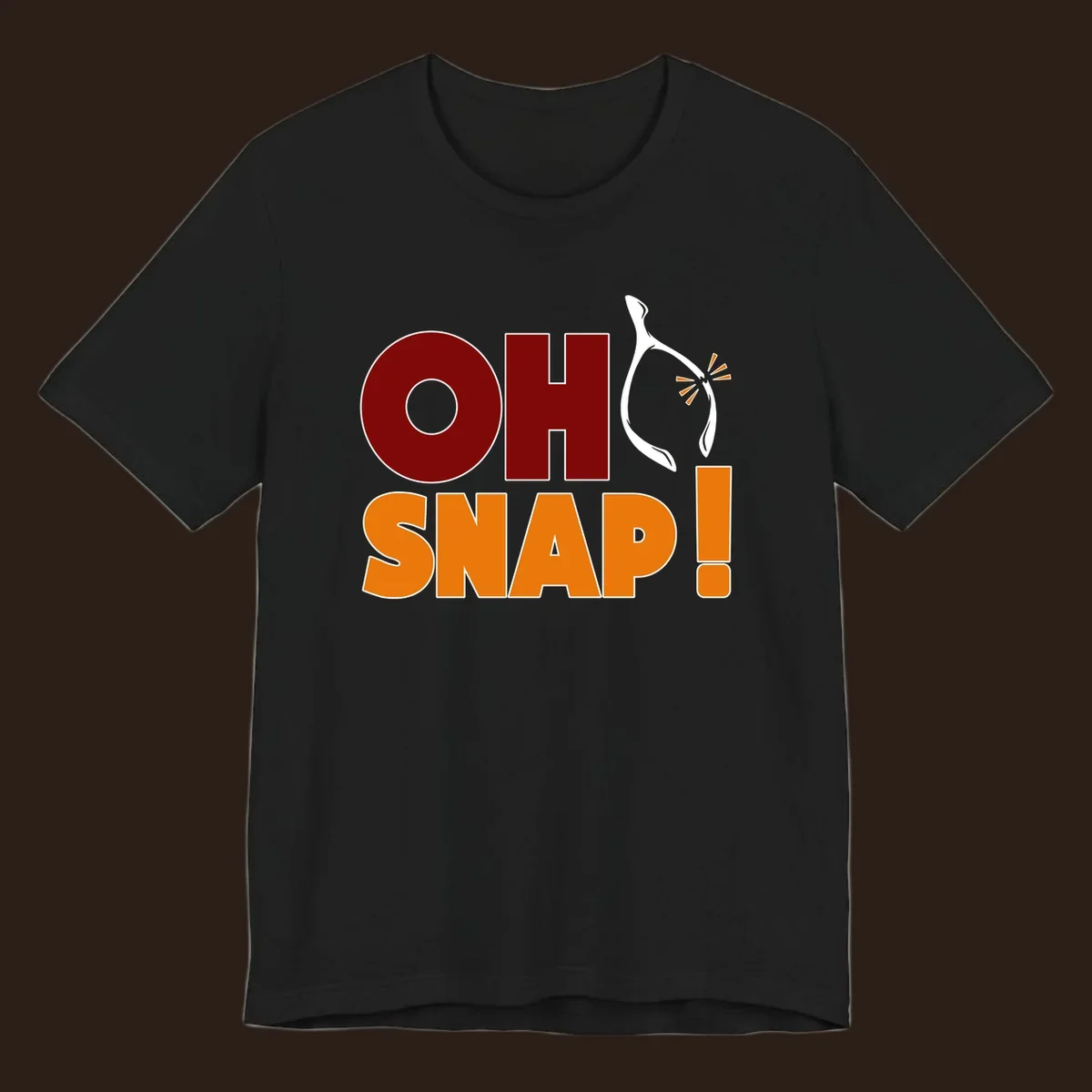 Oh snap wishbone breaking text graphic for Thanksgiving.