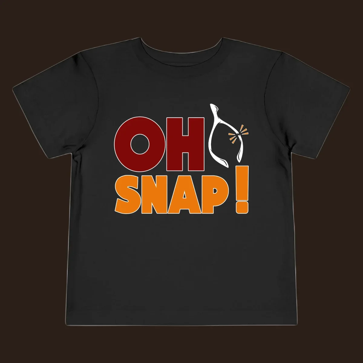 Oh snap wishbone breaking text graphic for Thanksgiving.