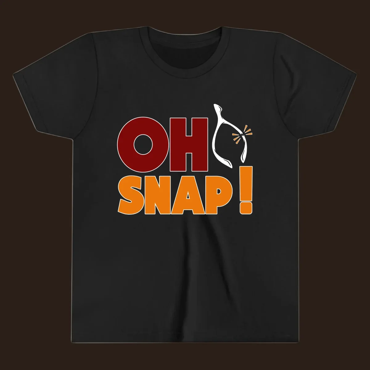 Oh snap wishbone breaking text graphic for Thanksgiving.
