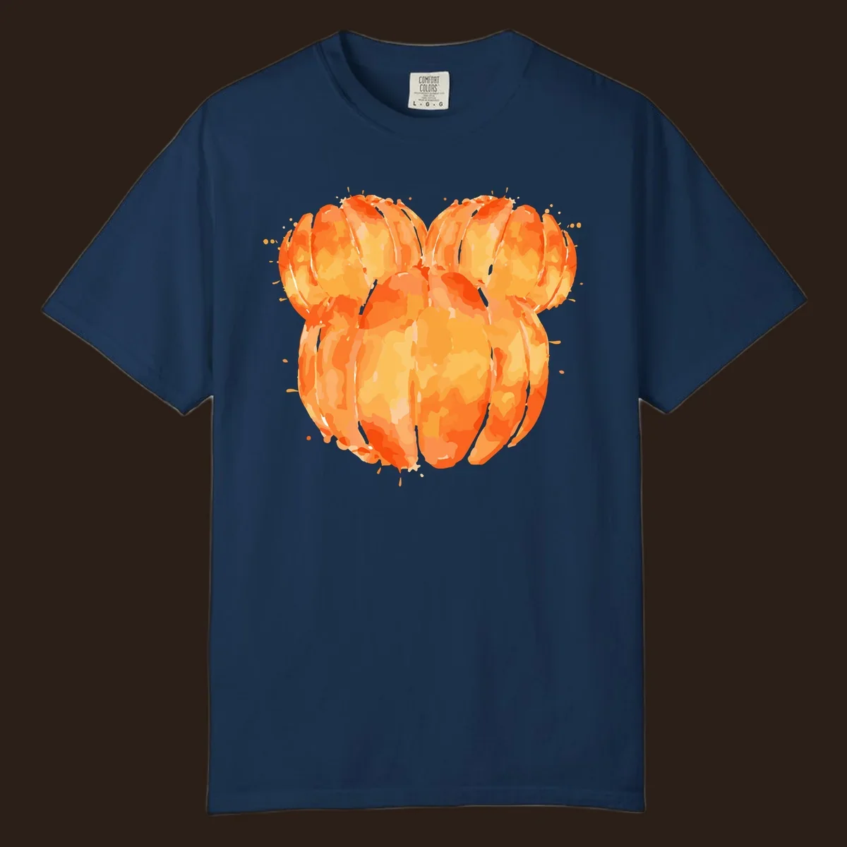 Orange heart splatter illustration