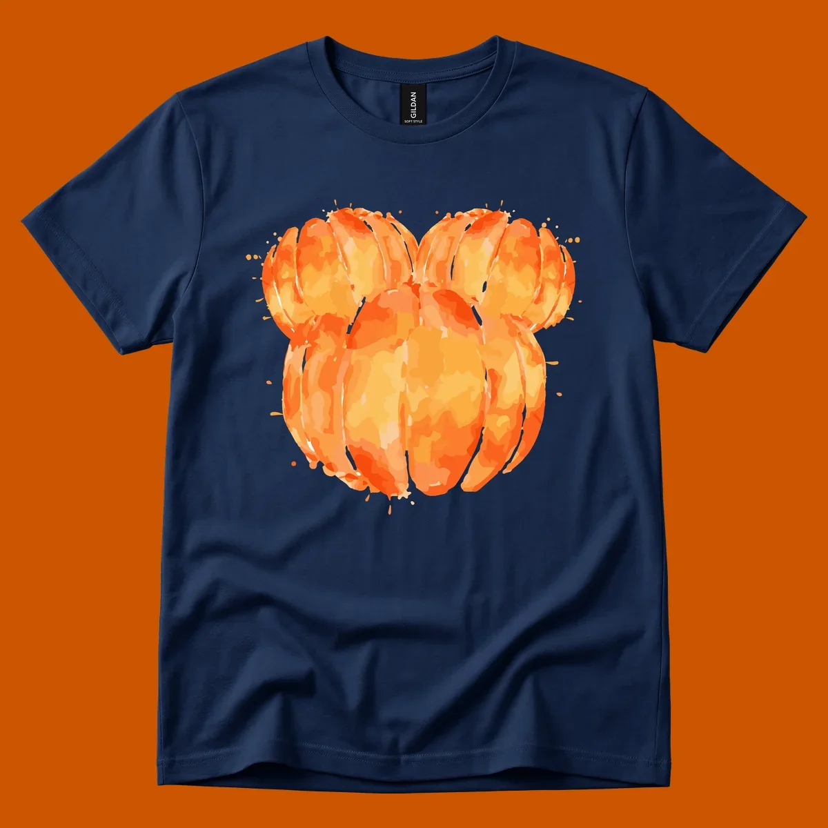 Orange heart splatter illustration