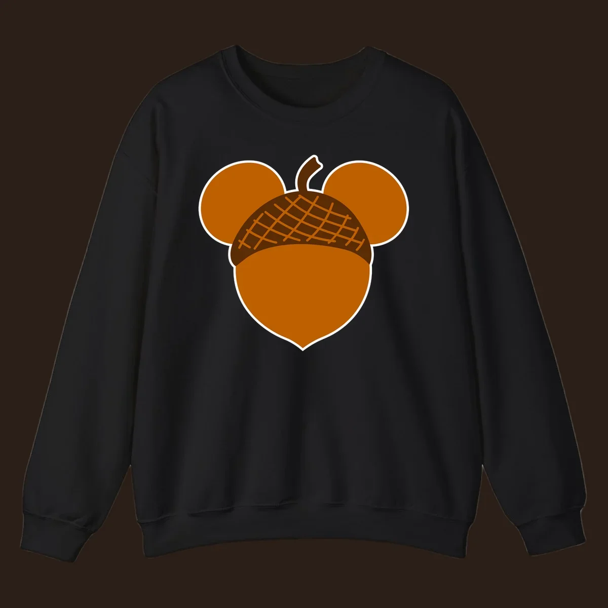 Brown acorn with Mickey Mouse ears, acorn-mickey-ears