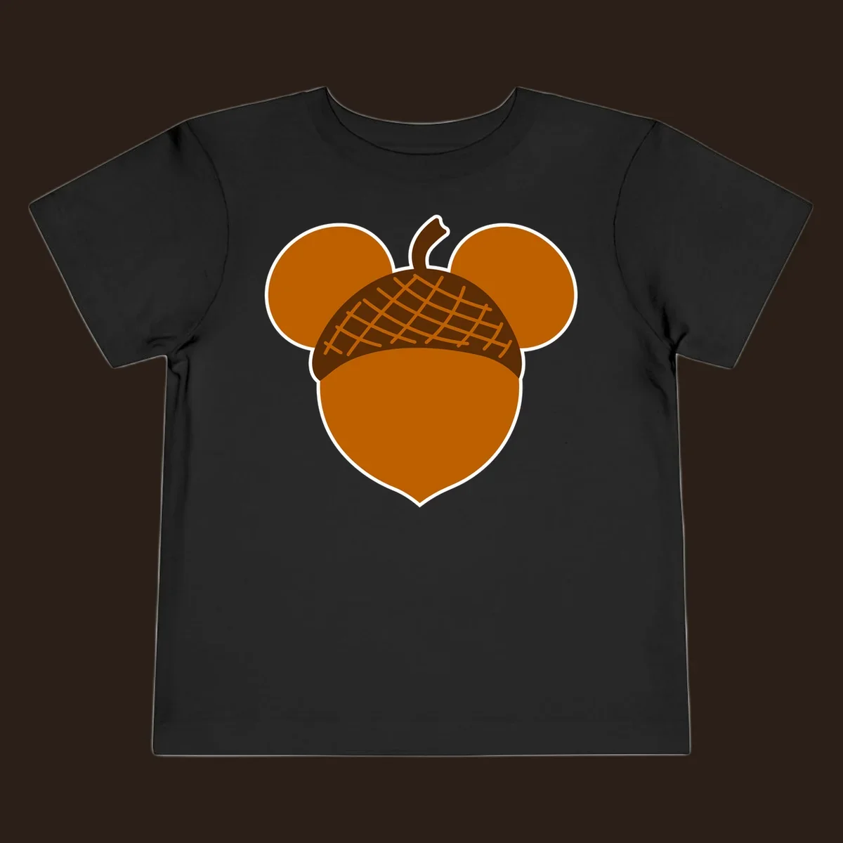 Brown acorn with Mickey Mouse ears, acorn-mickey-ears