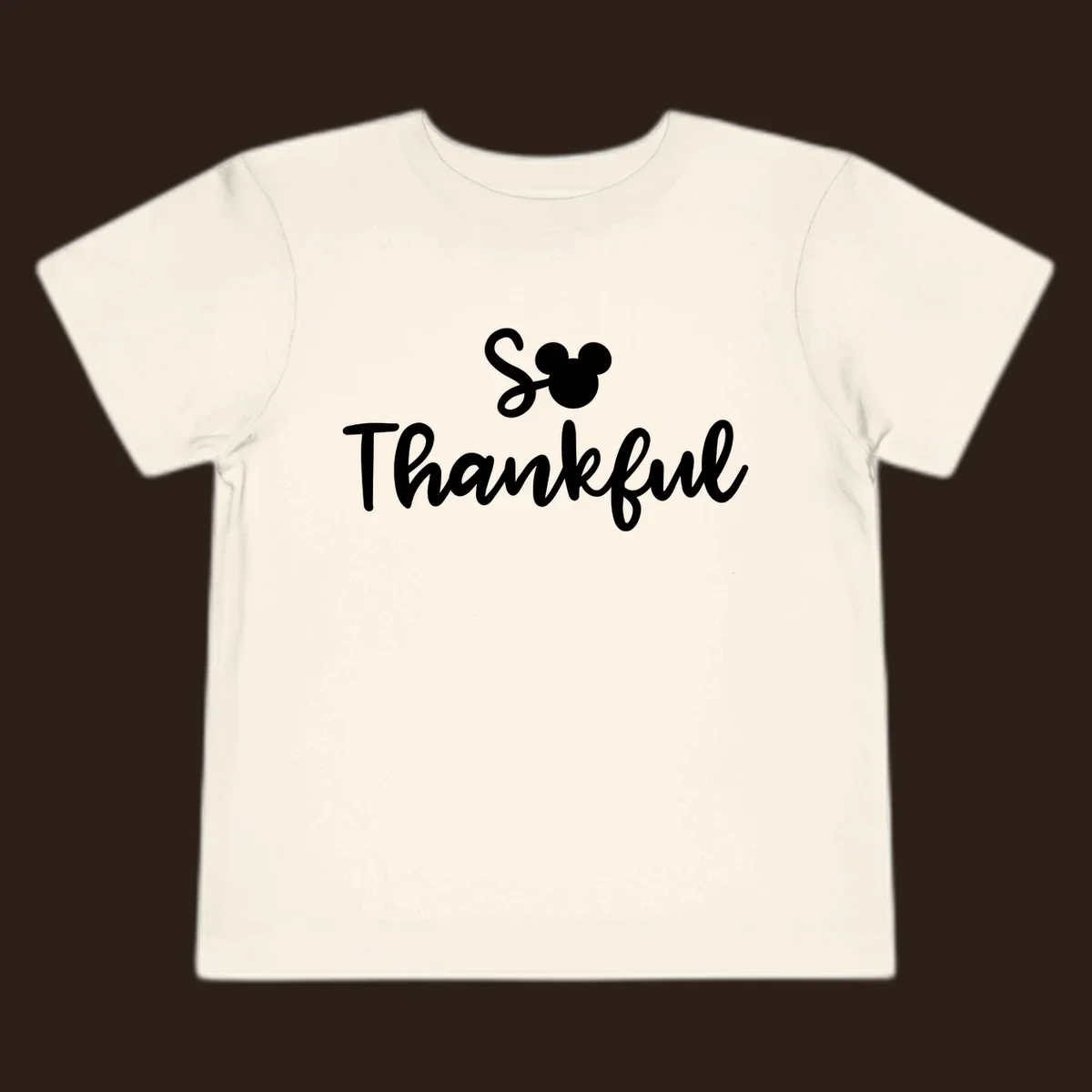 Disney Thanksgiving 'So Thankful' text with Mickey Mouse ears.