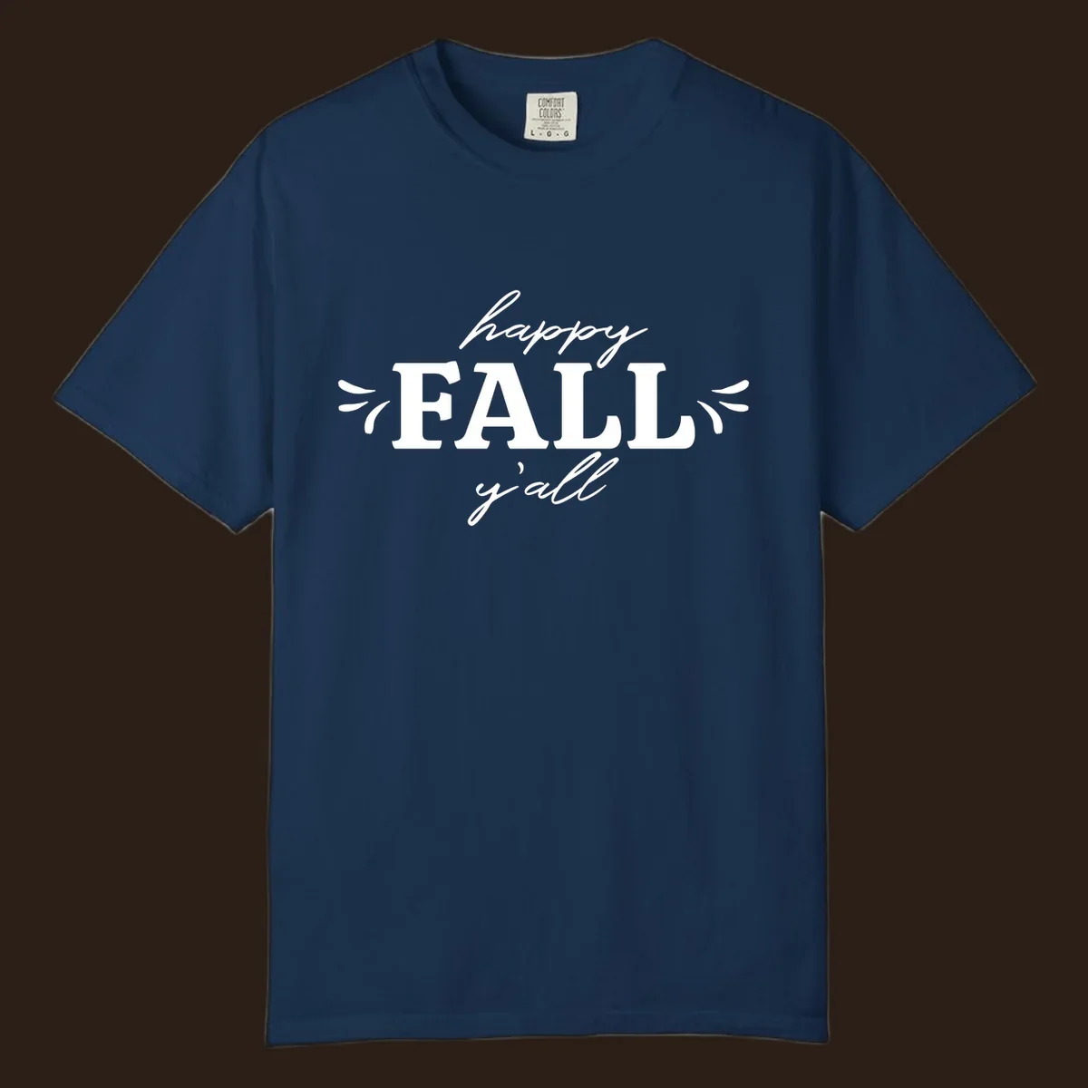 Happy Fall Y'all typography design for autumn.