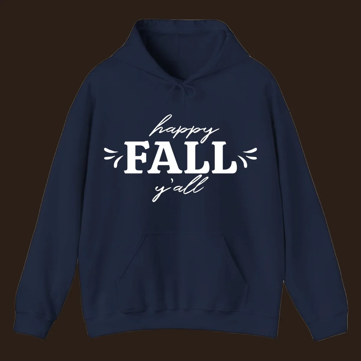 Happy Fall Y'all typography design for autumn.