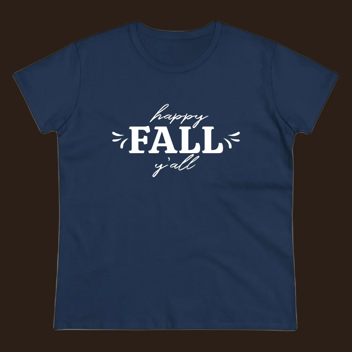 Happy Fall Y'all typography design for autumn.