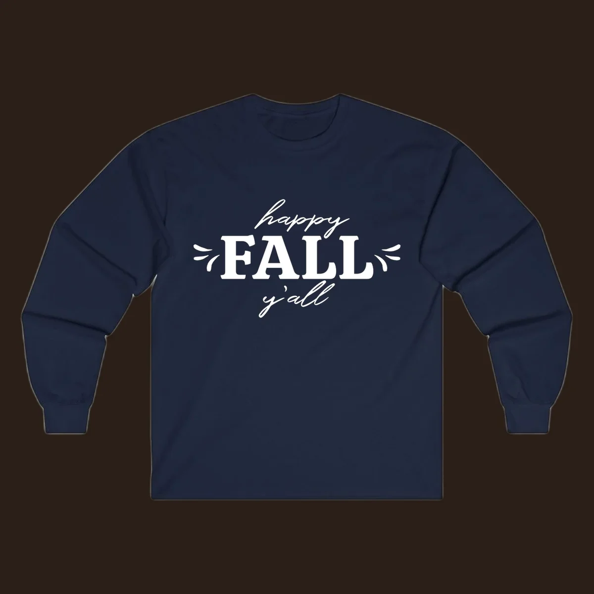 Happy Fall Y'all typography design for autumn.