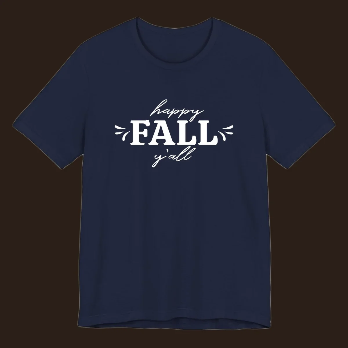 Happy Fall Y'all typography design for autumn.
