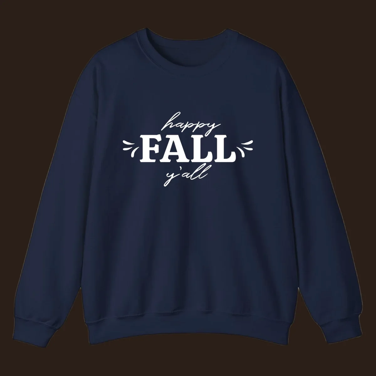 Happy Fall Y'all typography design for autumn.