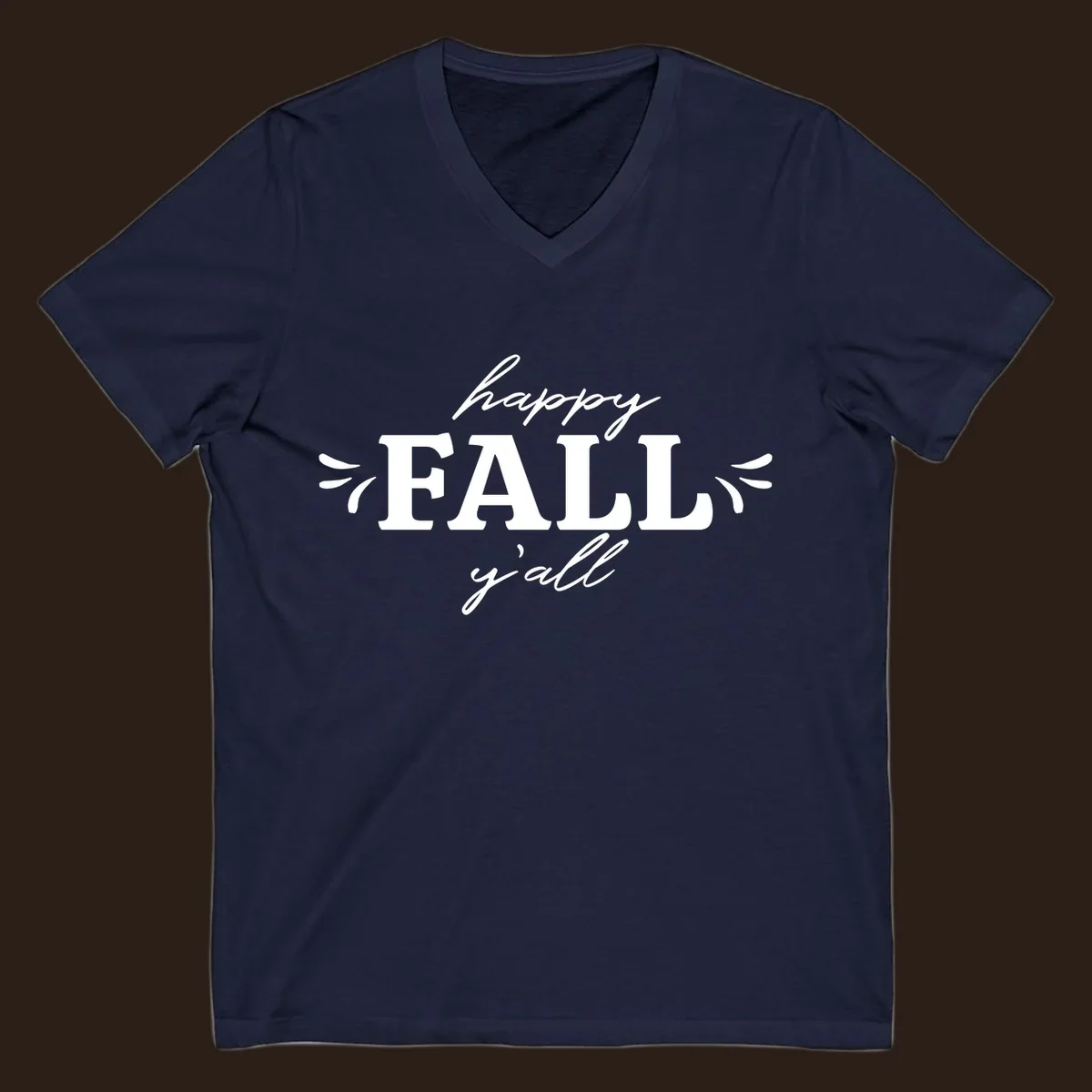Happy Fall Y'all typography design for autumn.