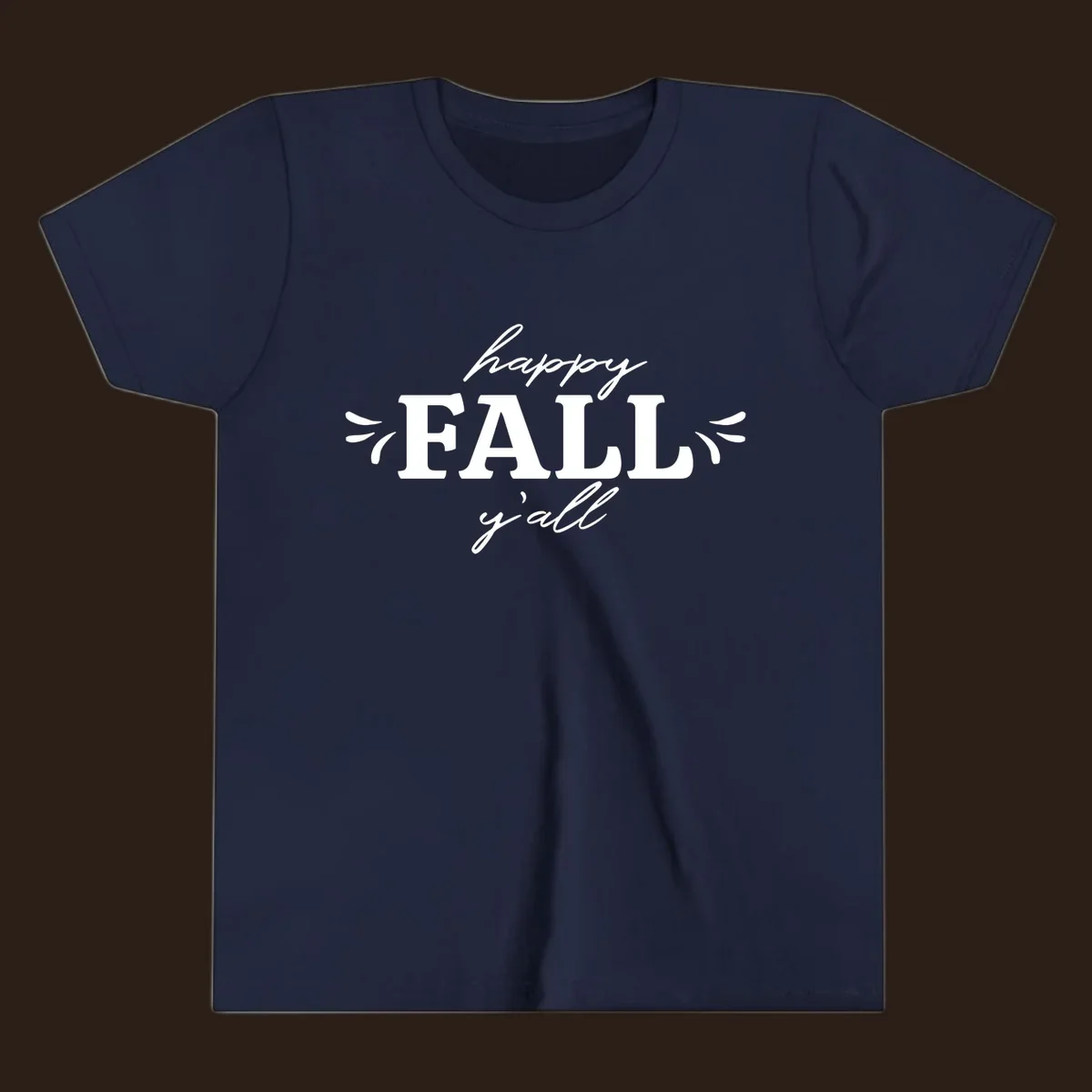 Happy Fall Y'all typography design for autumn.