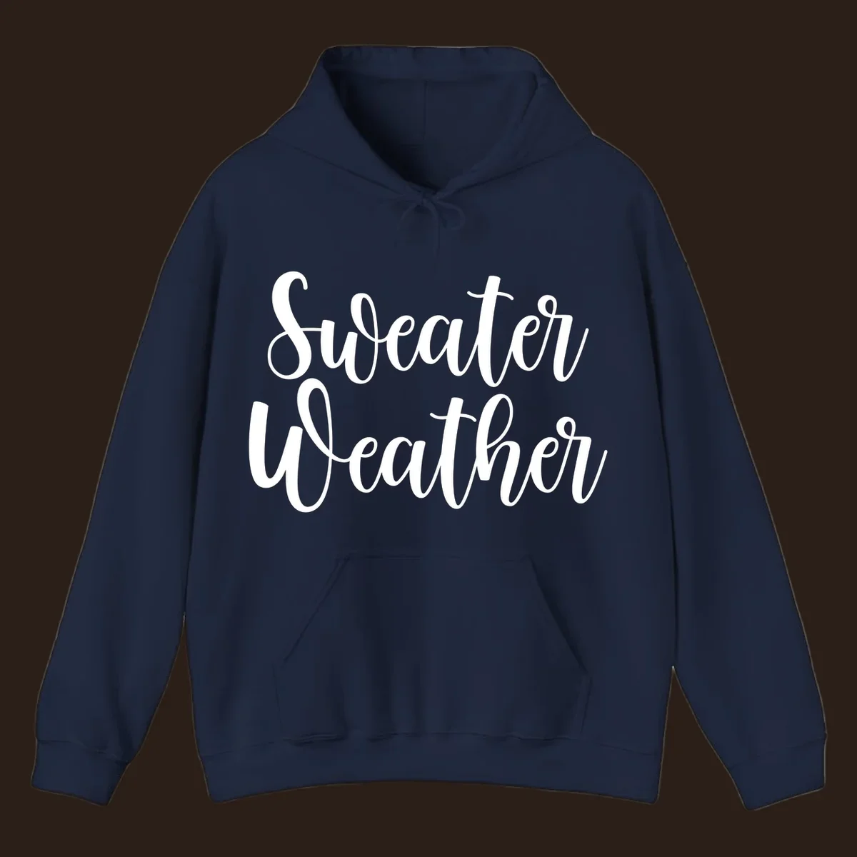 Sweater Weather text in white script font.