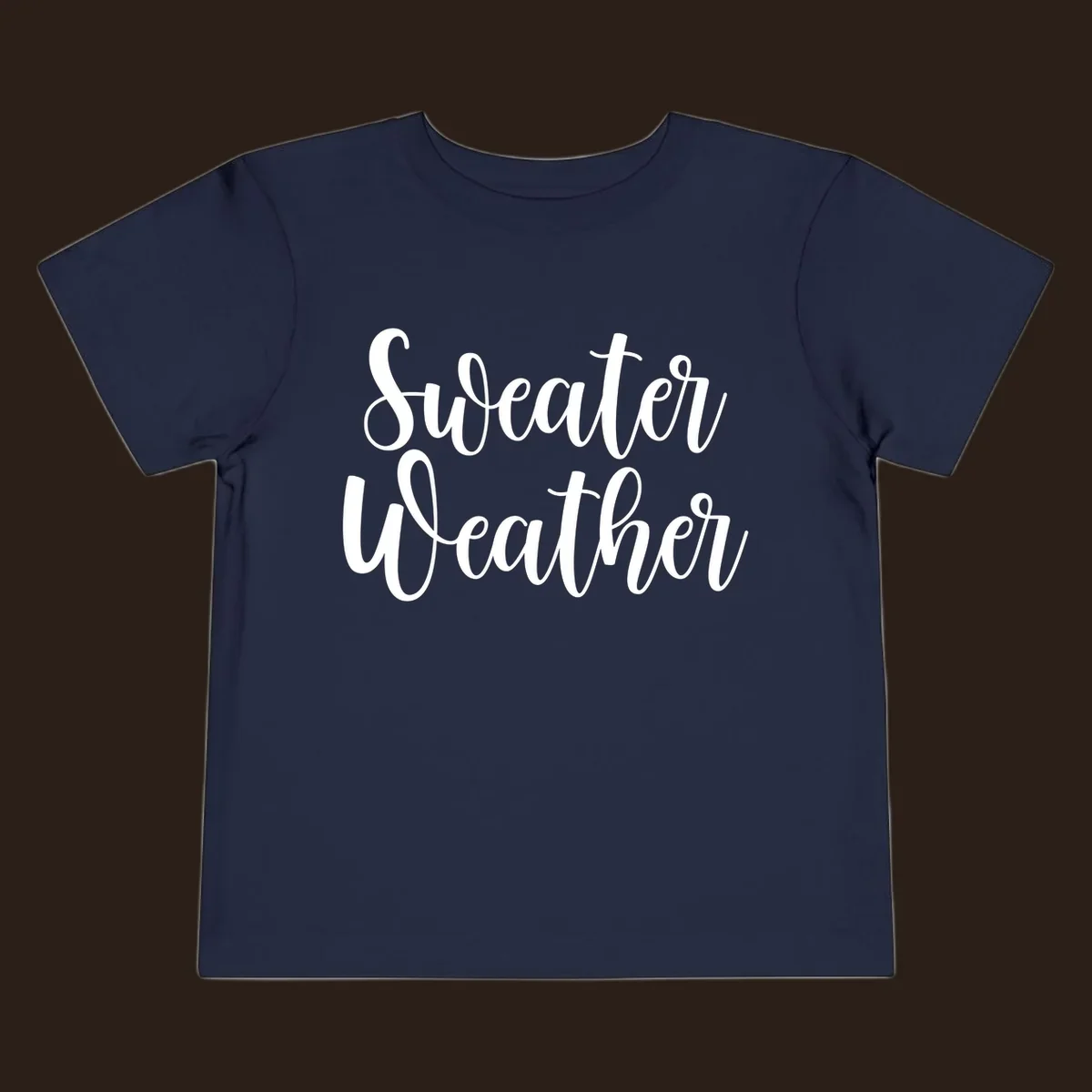 Sweater Weather text in white script font.