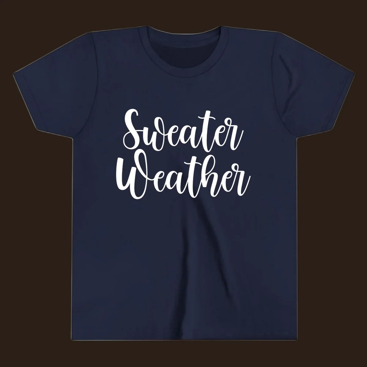 Sweater Weather text in white script font.