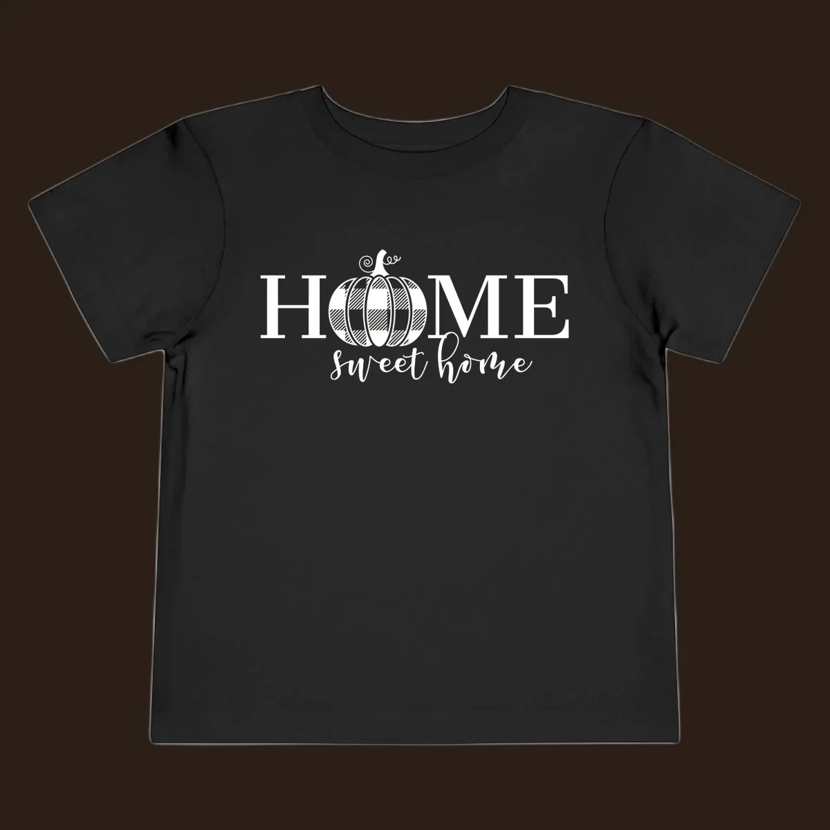 Home Sweet Home buffalo plaid pumpkin design