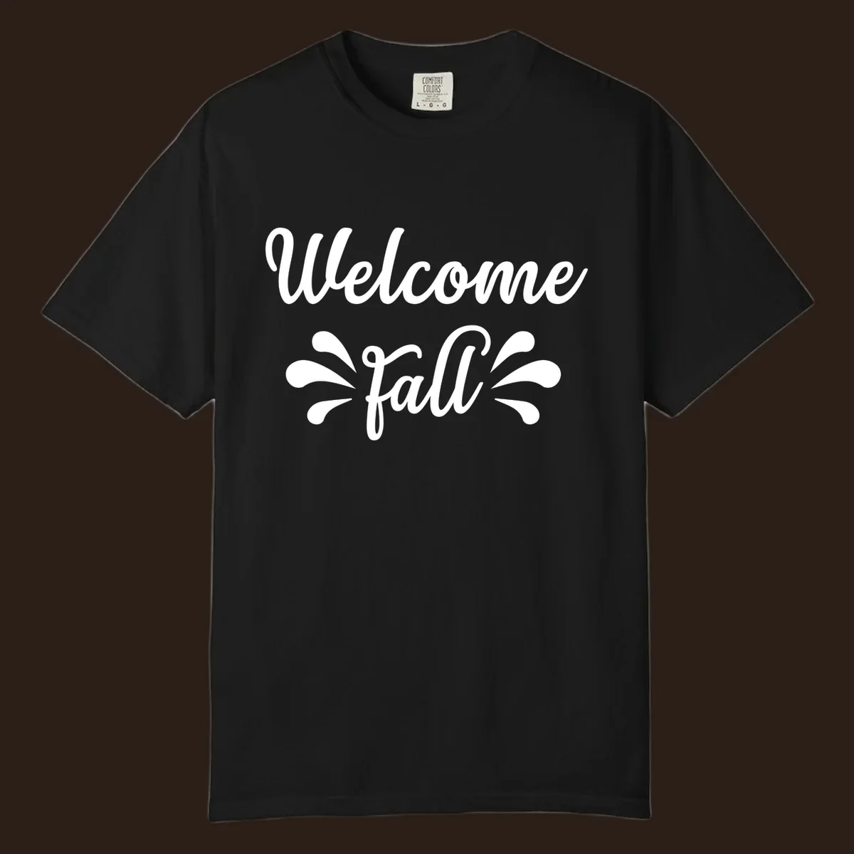 Welcome fall script text design