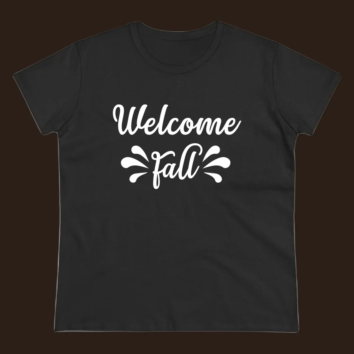 Welcome fall script text design