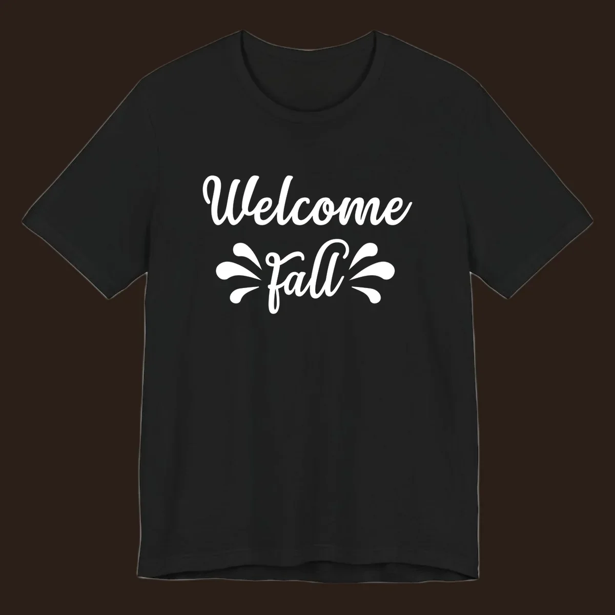 Welcome fall script text design