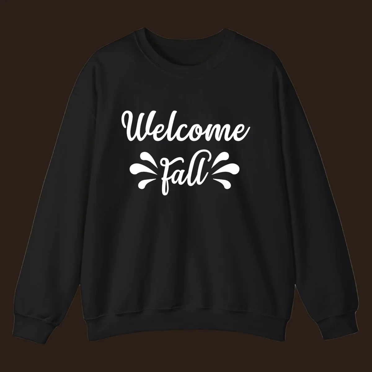 Welcome fall script text design
