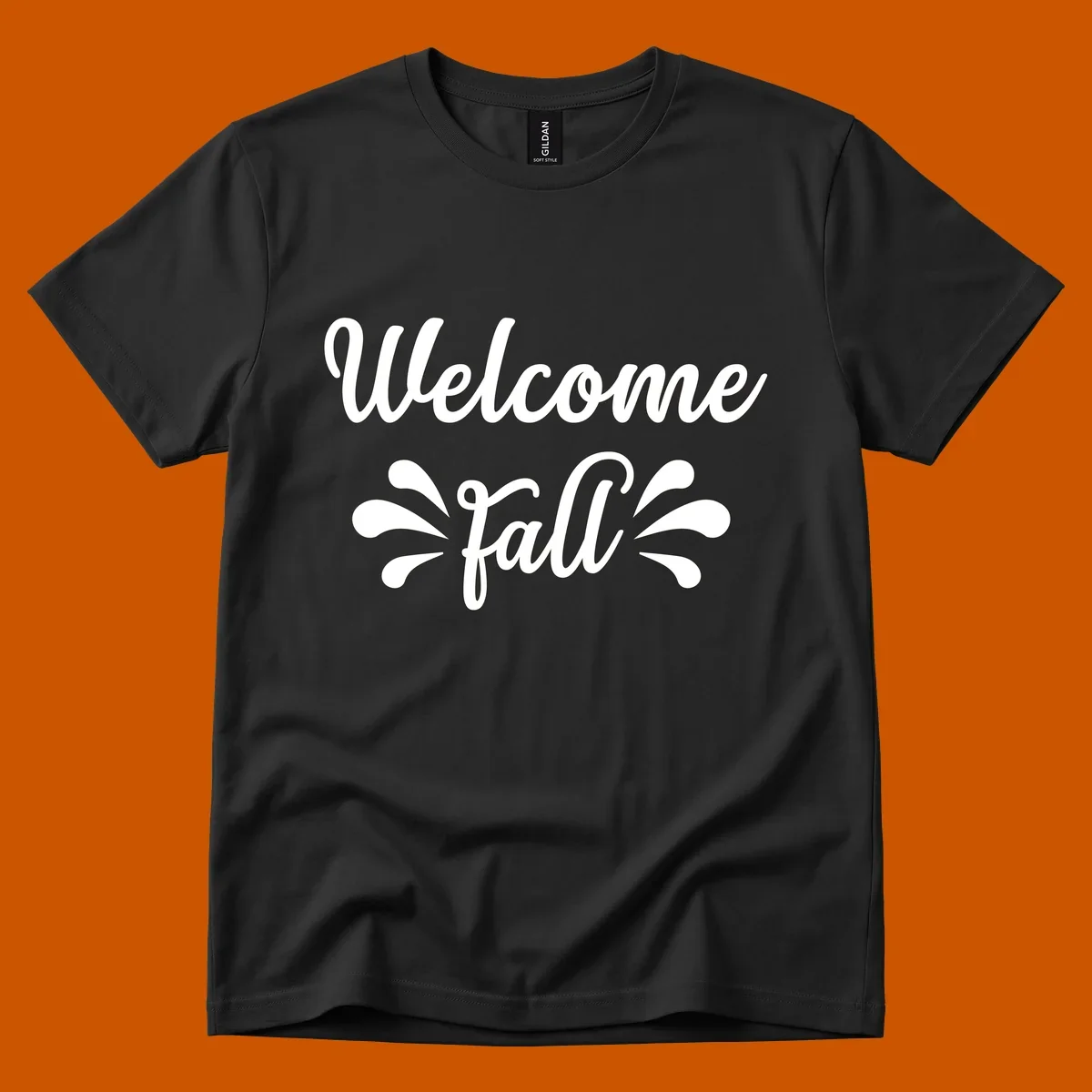 Welcome fall script text design