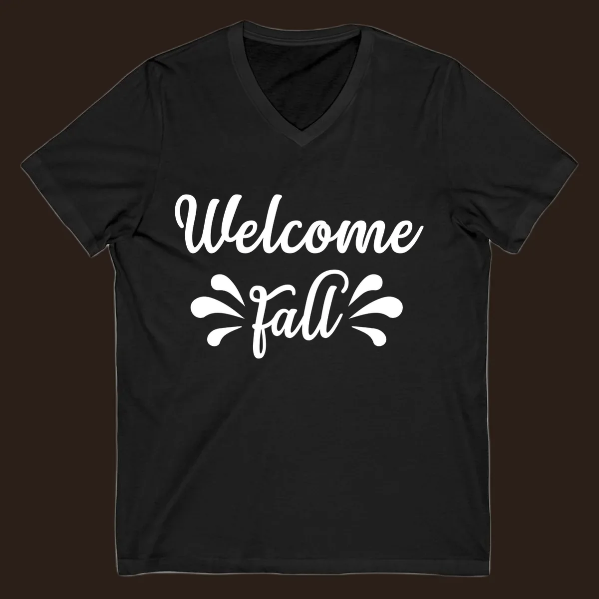 Welcome fall script text design