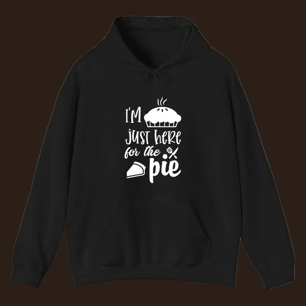 Just here for pie phrase with pie illustrations for Thanksgiving shirt